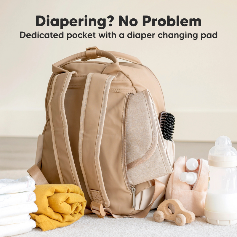KeaBabies | Play Diaper Bag Backpack | Latte