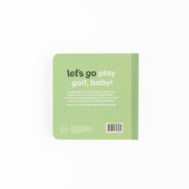 Back cover of the Golf Baby board book