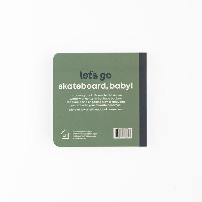 Back cover of the Skater Baby board book