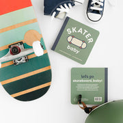 Skater Baby board book with sneakers and a skateboard