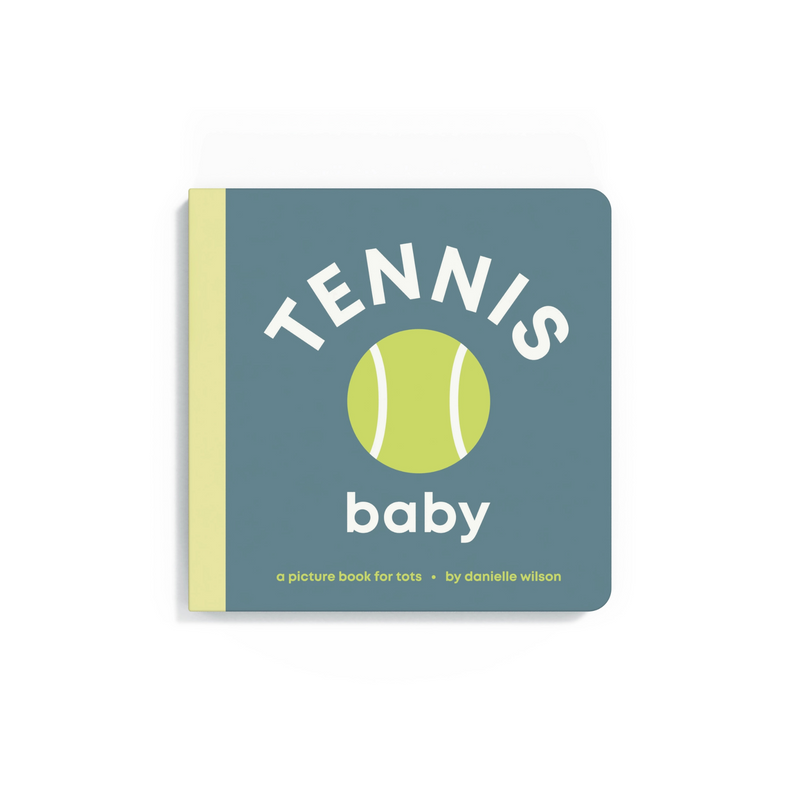 Tennis Baby board book by Left Hand Book House, front cover
