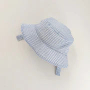Huggalugs Stripe Light Blue Seersucker Bucket Hat