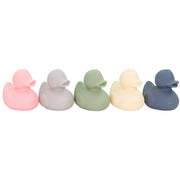Lou Lou & Co Rubber Duckies 5-pack with no holes in pink, gray, sage green, cream and navy