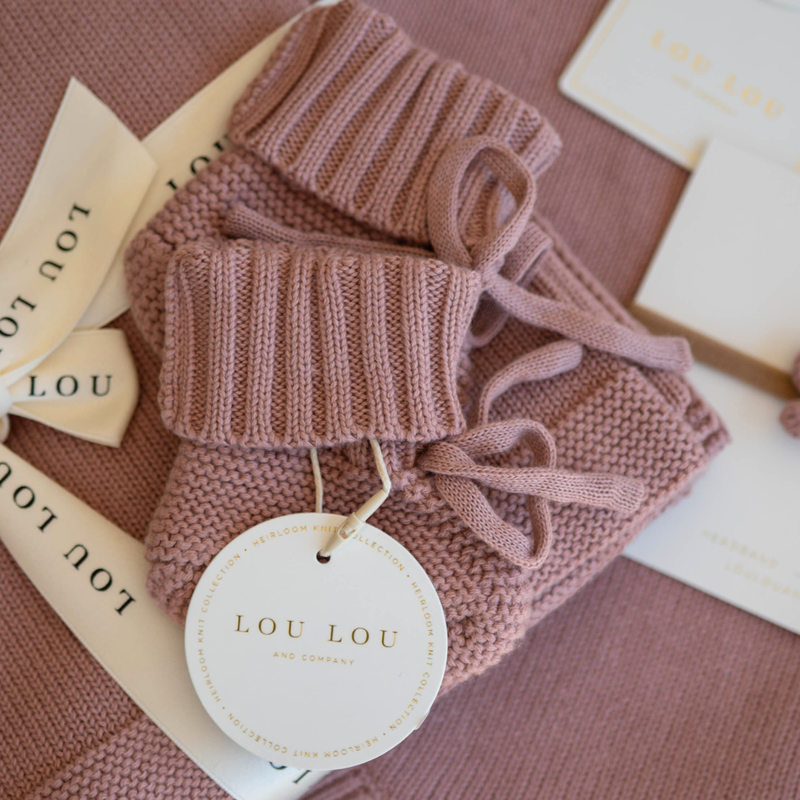Lou Lou & Co | Knit Booties | Mauve