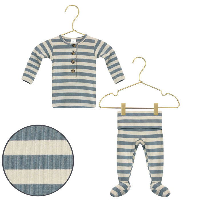 Lou Lou & Co. | Ribbed Top + Bottoms Newborn Set | Lincoln