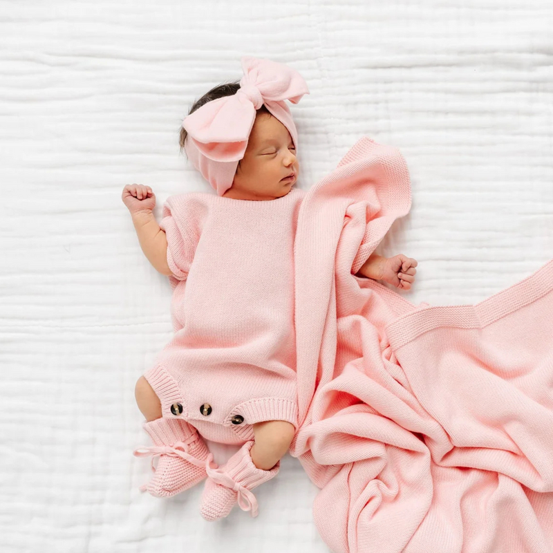 Lou Lou & Co. | Newborn Knit Onesie | Blush