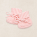 pink knit baby booties