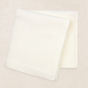 ivory knit baby blanket folded