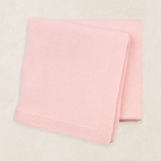 pink knit baby blanket