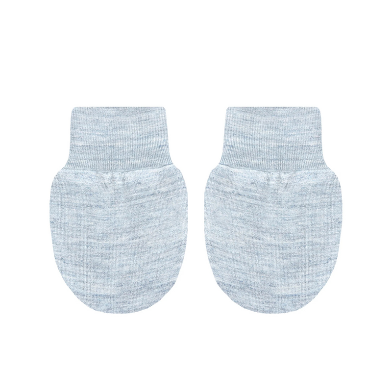 light blue newborn baby mittens