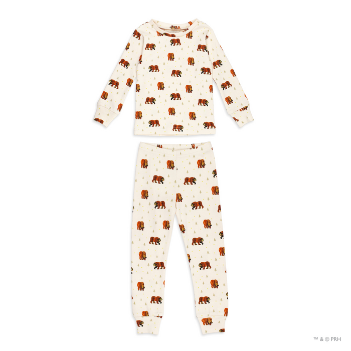 L'oved Baby | Organic L/S PJ Set | Brown Bear