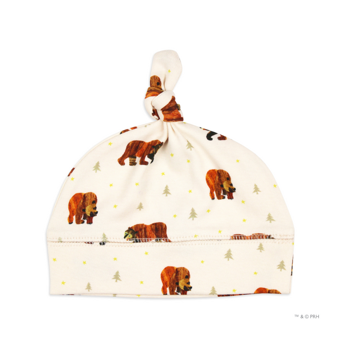 L'oved Baby | Organic Knotted Hat | Brown Bear