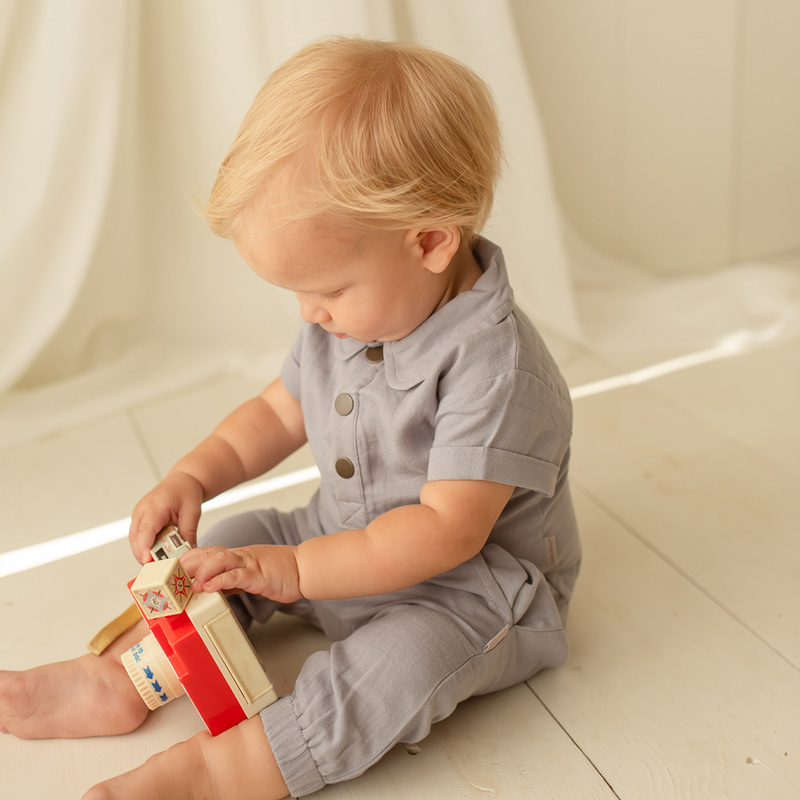 L'ovedbaby | Organic Muslin Tee & Harem Pant Set | Blueberry