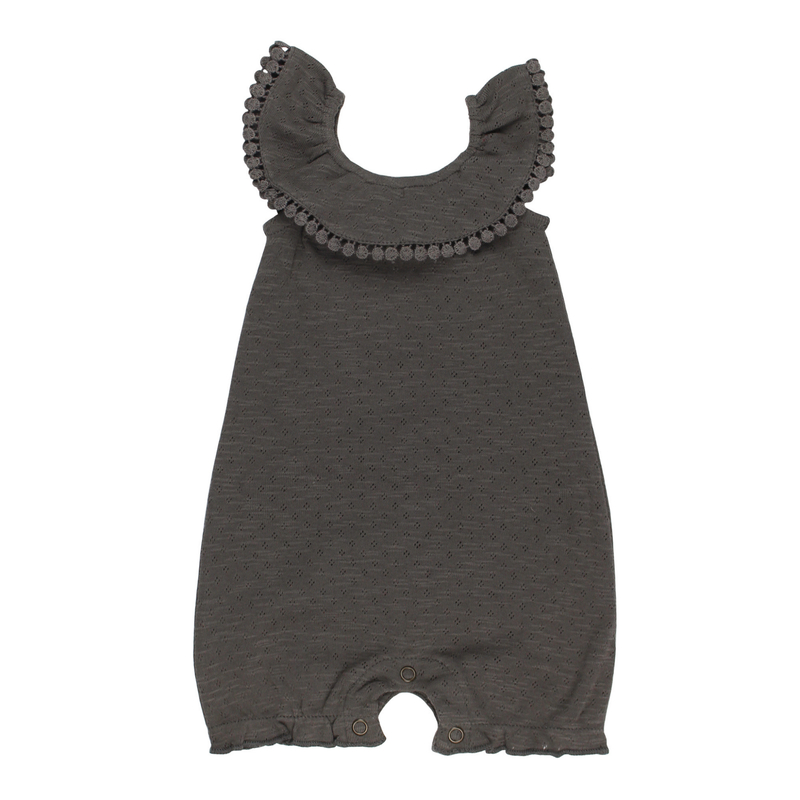L'ovedbaby | Organic Pointelle Bubble Romper | Feather