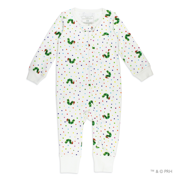 L'oved Baby | Organic Footless 2-Way Zipper Romper | The Very Hungry Caterpillar