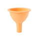 orange silicone funnel on white background