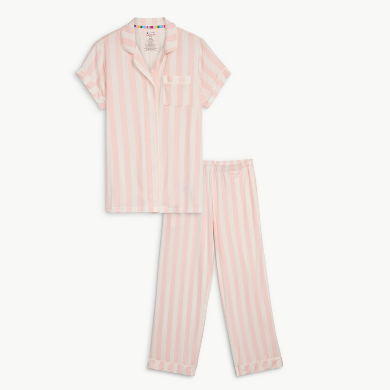 Magnetic Me | Women's Modal S/S Pajamas | Capri Stripe