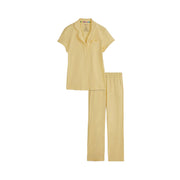 Yellow pajama set on a white background