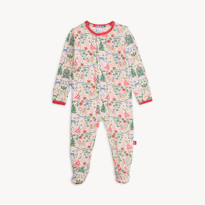 Children's pajama with a colorful pattern on a white background