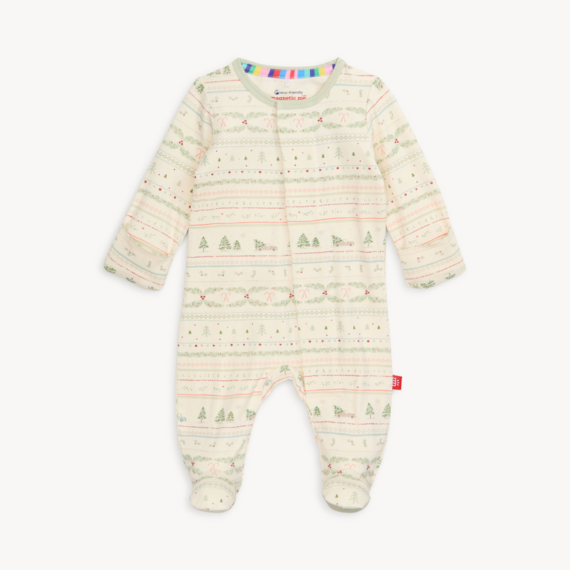 Baby onesie with a pattern on a white background
