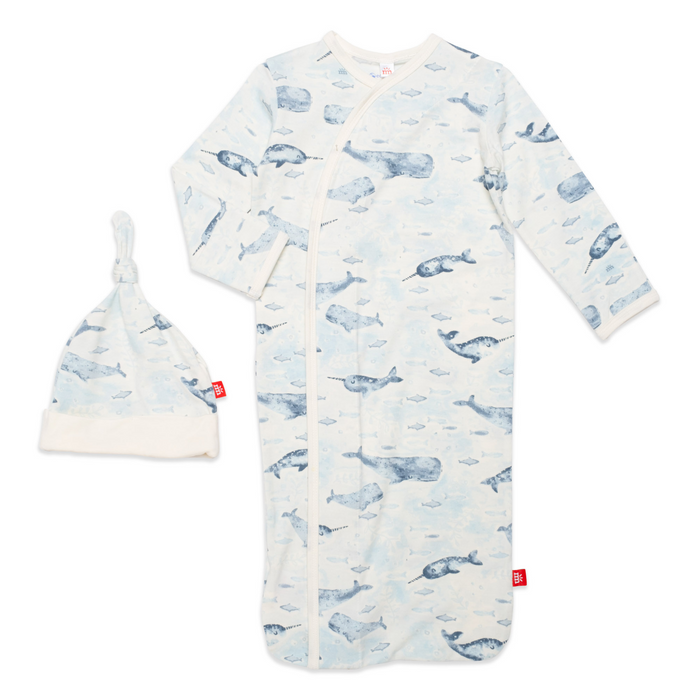 Magnetic Me Magnetic Cozy Sleeper Gown + Hat Set | Fanta Sea Cove