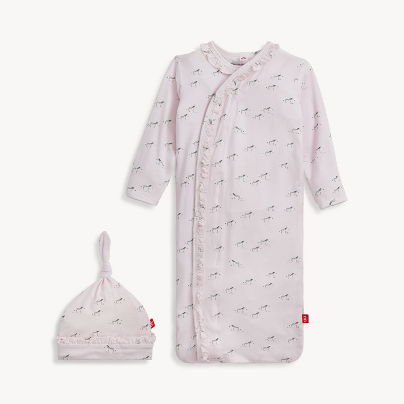 Magnetic Me | Ruffle Gown + Hat | Pink Savannah Plains