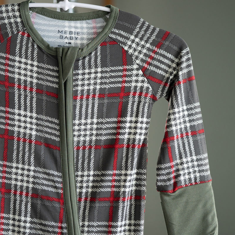 Mebie Baby | Bamboo Coverall | Green Plaid