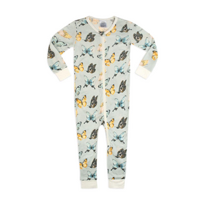 Milkbarn Bamboo Zipper Pajamas | Butterfly