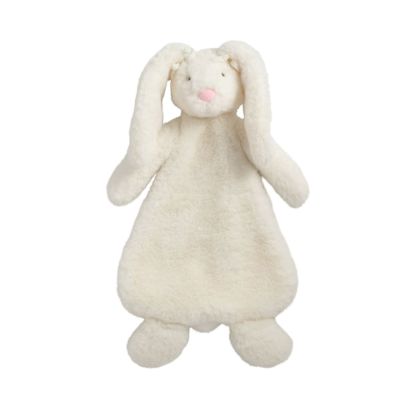 Mud Pie Bunny plush woobie lovey in ivory with long floppy ears