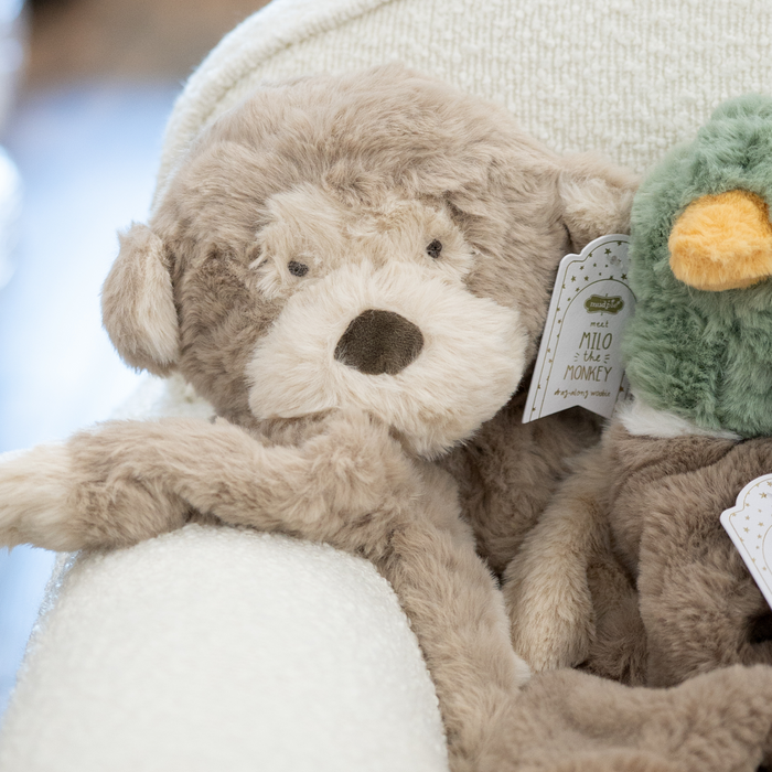 Mud Pie | Drag-a-Long Plush Woobie | Monkey