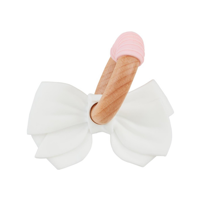 Mud Pie | Bow Silicone Ring Teether