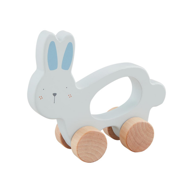 Mud Pie | Wood Bunny Pull Toy