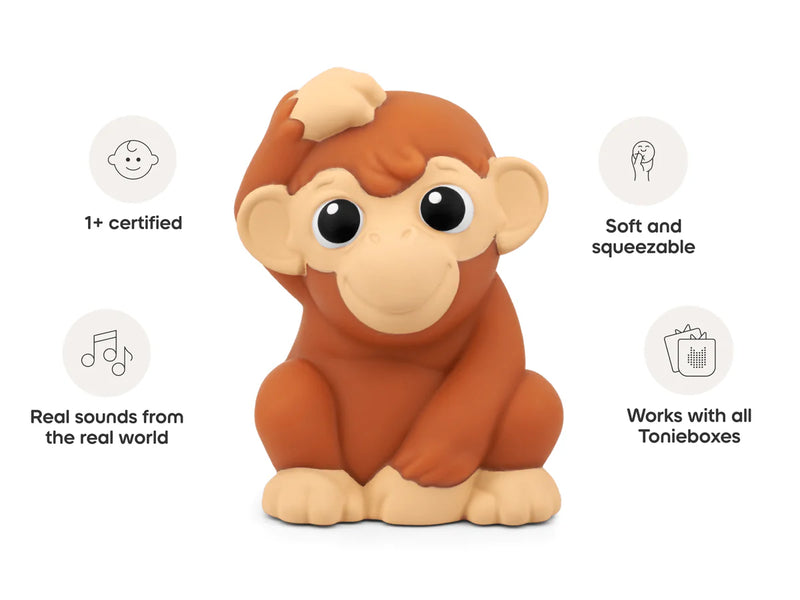 Tiger soft-tonie with feature icons for soft and squeezable and easy to clean