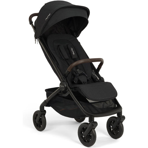Nuna TRVL 360 Stroller in Caviar, angled front view