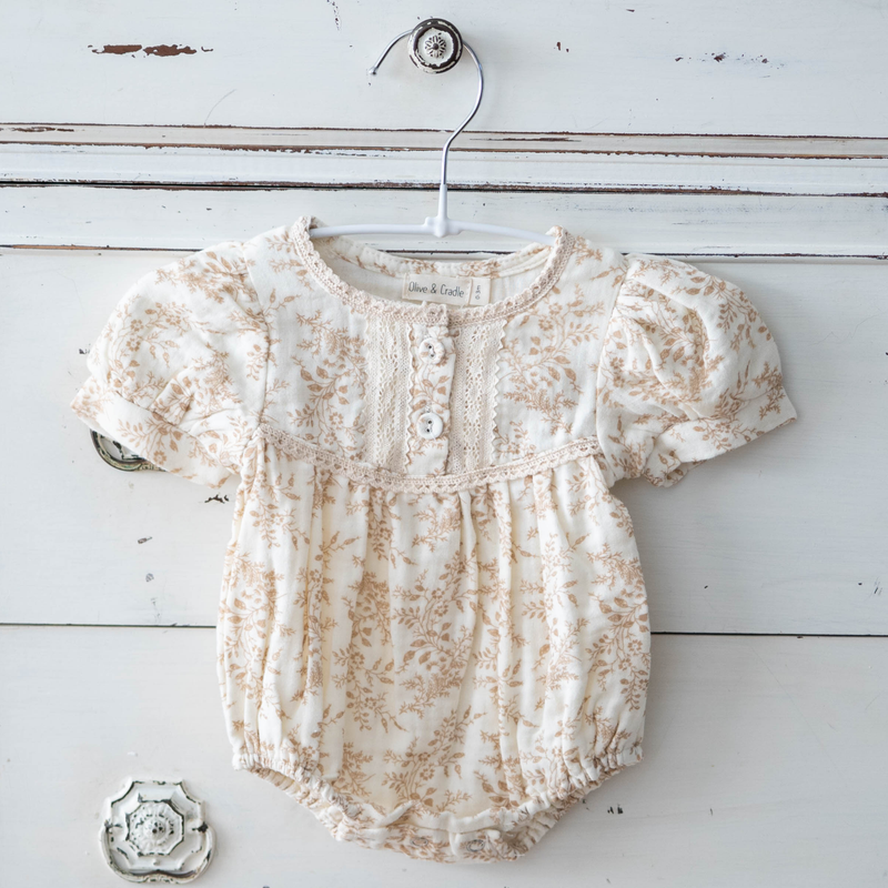 Olive & Cradle | Elodie Short Sleeve Romper Set