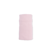 Pink textured blanket on a white background