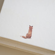 Small fox illustration on a white background