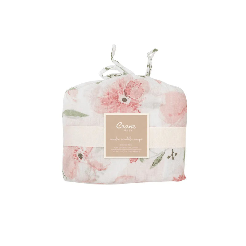 Parker 2-piece swaddle set packaged in drawstring fabric bag with label