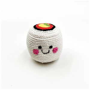 Pebble Friendly Plush Sushi Rattle | Sushi Roll