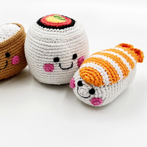 Pebble Friendly Plush Sushi Rattle | Prawl Rattle