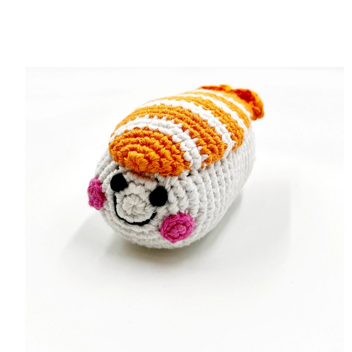 Pebble Friendly Plush Sushi Rattle | Prawl Rattle
