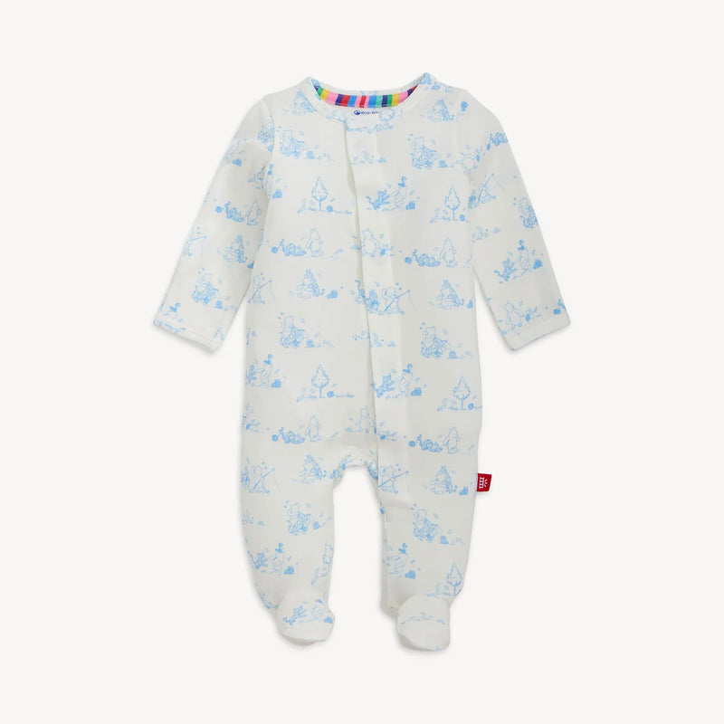 Magnetic Me Pooh in the Woods modal baby footie sleeper