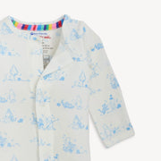 Front view of Pooh in the Woods magnetic footie with easy closures