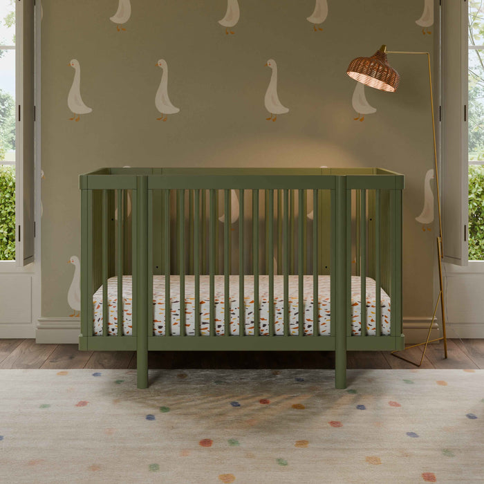 M29880OL,Babyletto,Pogo 8-in-1 Convertible Crib w/All-Stages Conversion Kits in Olive