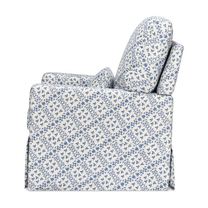 M21787BLT,Namesake,Sarah Flint x Namesake Crawford Swivel Glider in Blue Lattice Performance Eco-Weave