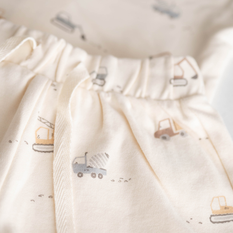 Quincy Mae | Frankie Tee + Shorts Set | Construction Trucks