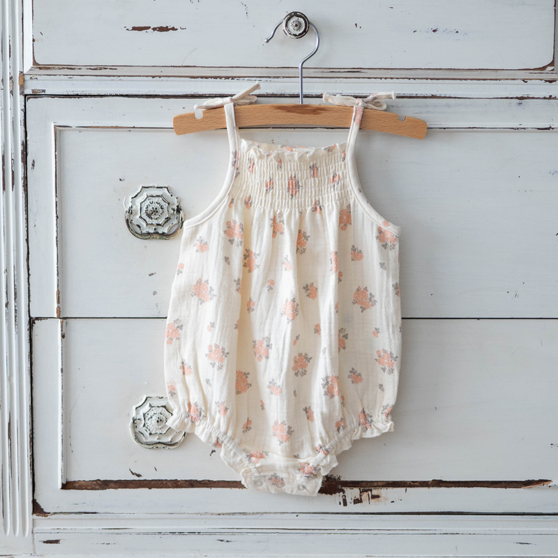 Quincy Mae | Betty Romper | Garden Rose