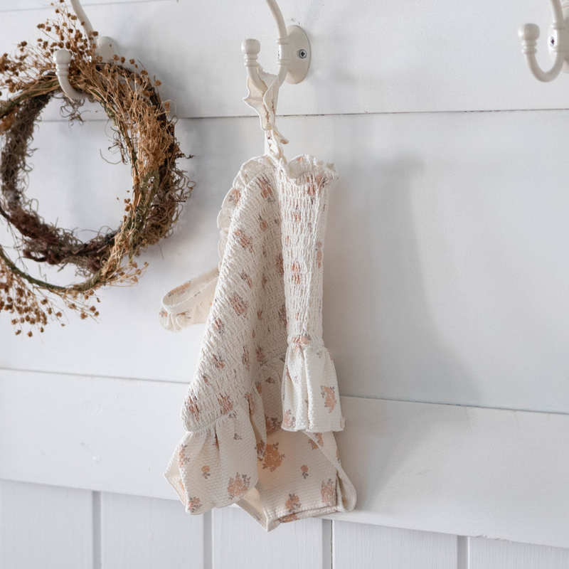 Quincy Mae | Smocked One-Piece Swimsuit | Garden Rose