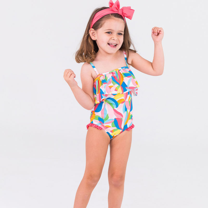 RuffleButts | Single Ruffle One-Piece | Tropical Adventure