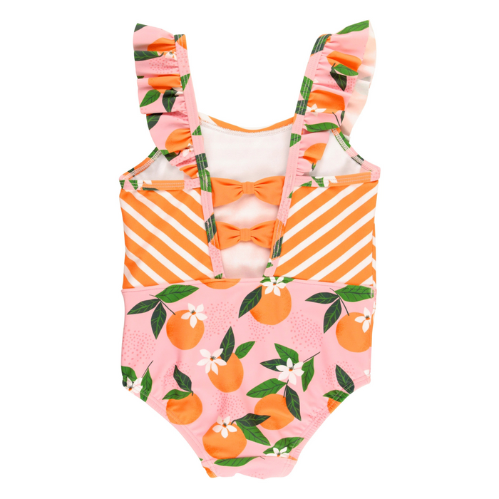 Rufflebutts | Pinafore One-Piece | Orange You the Sweetest